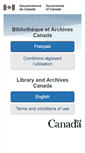 Mobile Screenshot of collectionscanada.gc.ca